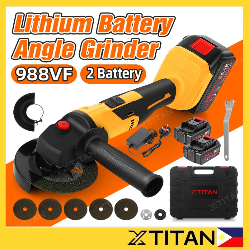 XTITAN 988VF Cordless Angle Grinder Brushless Grinding Machine Cutting