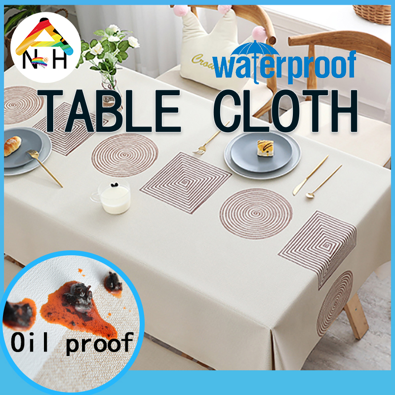 Table Cloth Waterproof 6/8 Seater Rectangle Mantel/Tablecloth Pvc