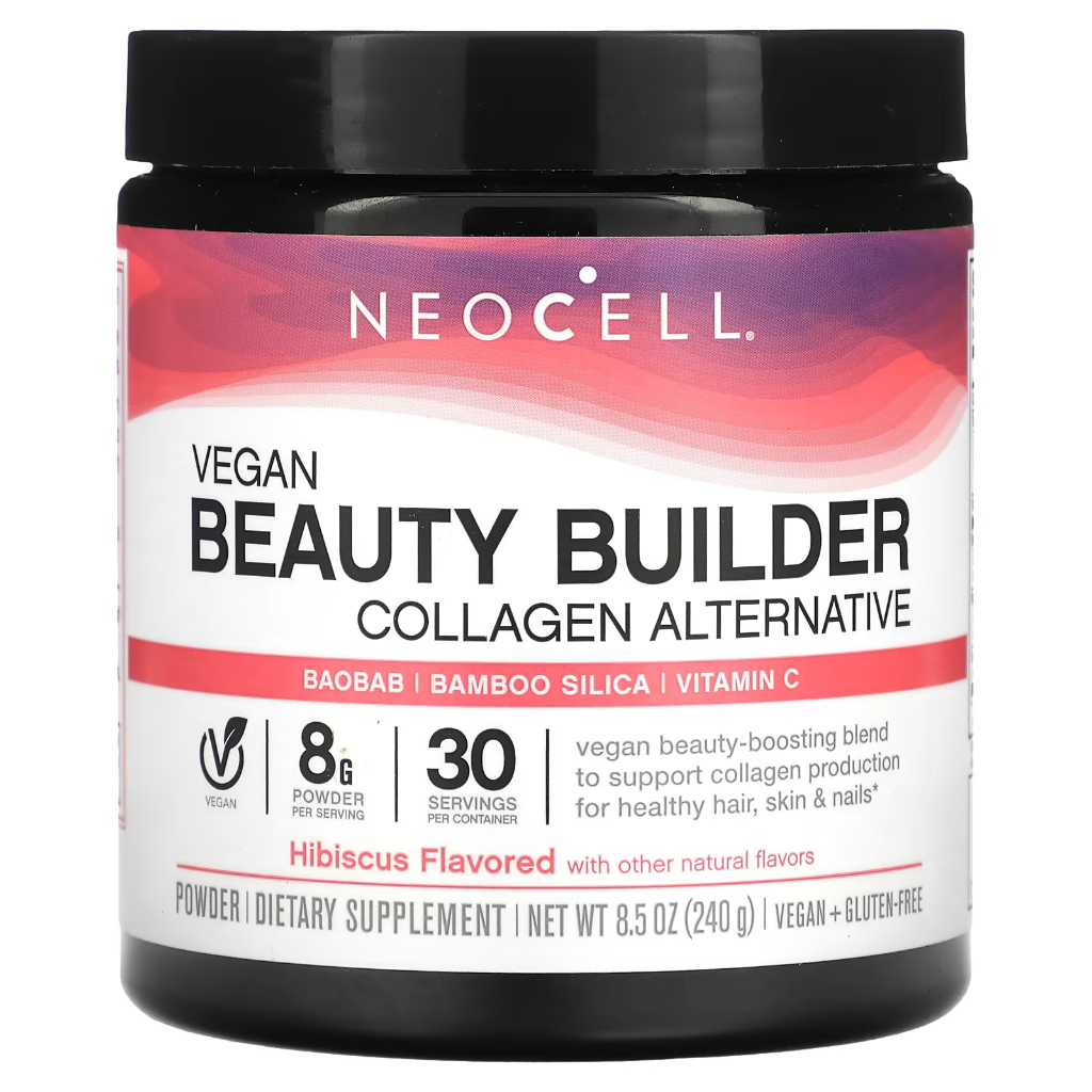 NeoCell, Vegan Beauty Builder Collagen Alternative Powder, Hibiscus, 8. ...