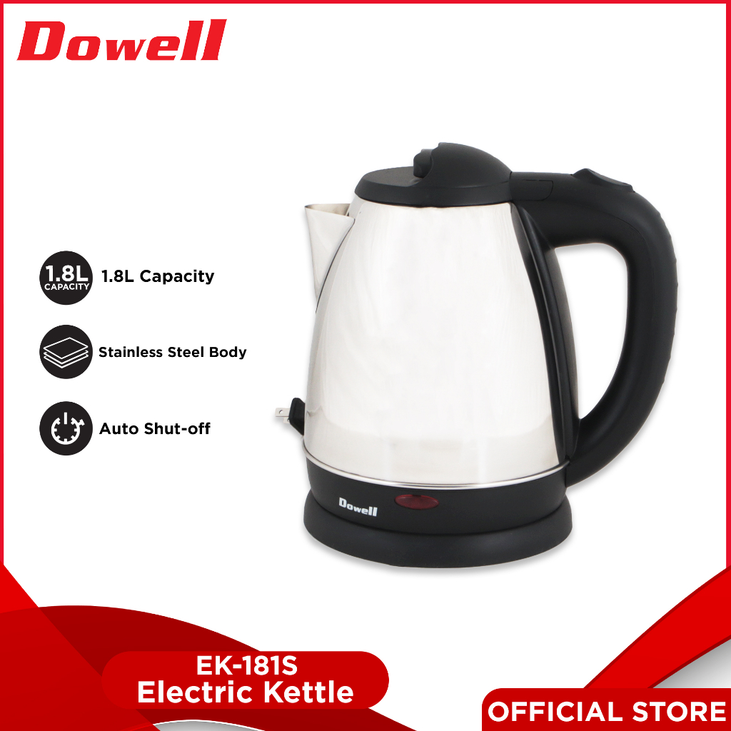 Dowell EK181S 1.8L Electric Kettle Shopee Philippines