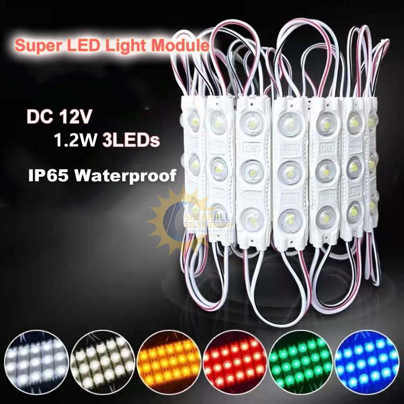 Injection LED Module Light DC12V 1.2W SMD2835 3LEDs with IP65 waterproof  For Advertising Sign Box
