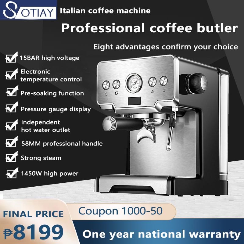 Coffee Espresso Machine Italian Automatic Pump Pressure Steam Espresso