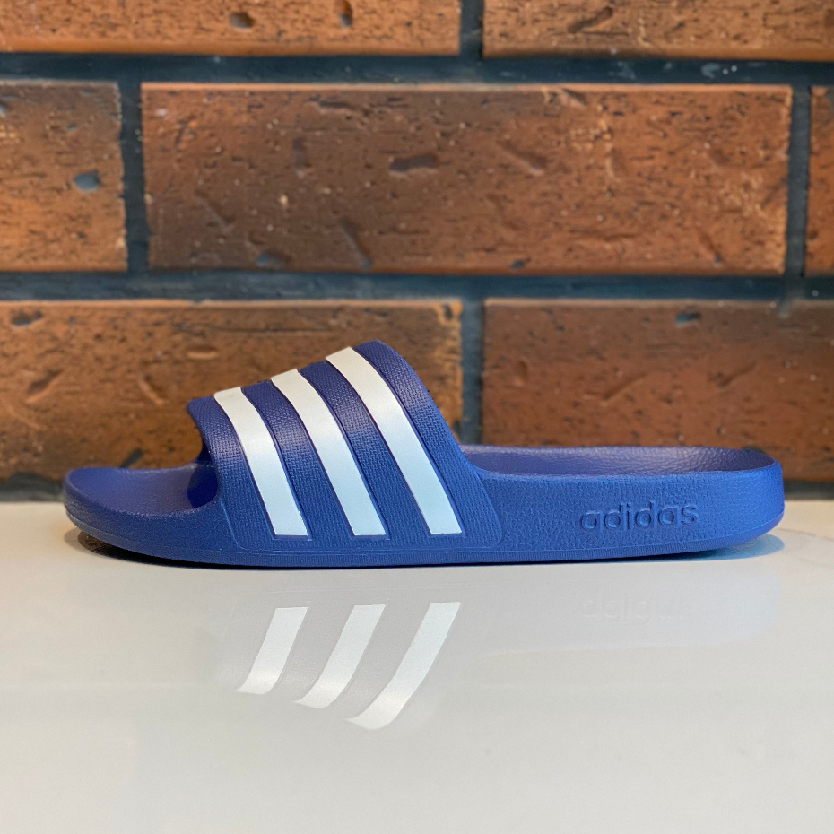 ADIDAS AQUA SLIDES WOMEN CREW BLUE FY8103 [100 ORIGINAL] Shopee