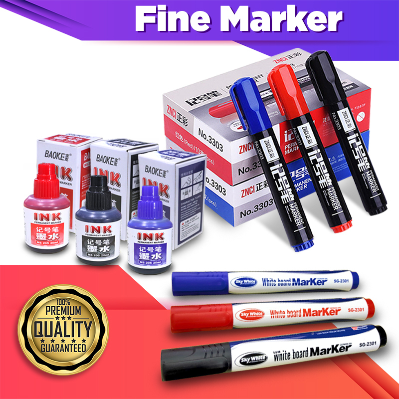 Permanent Marker Whiteboard Marker Marker Refill Ink Shopee