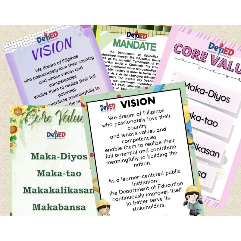 Deped Mission Vision Corevalues Deped Mandate Shopee Philippines