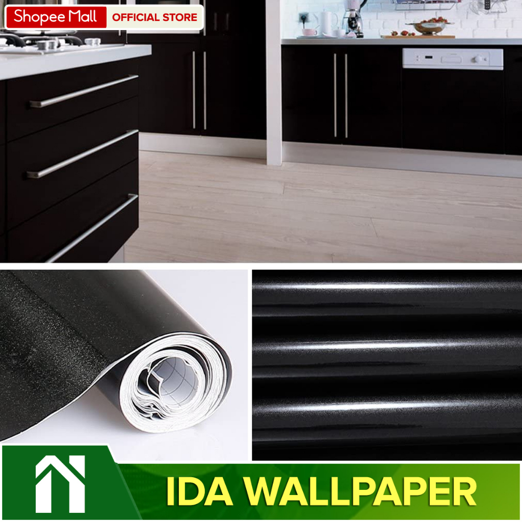 IDA Glossy Wallpaper 5m x40cm Vinyl Contact Paper for Kitchen