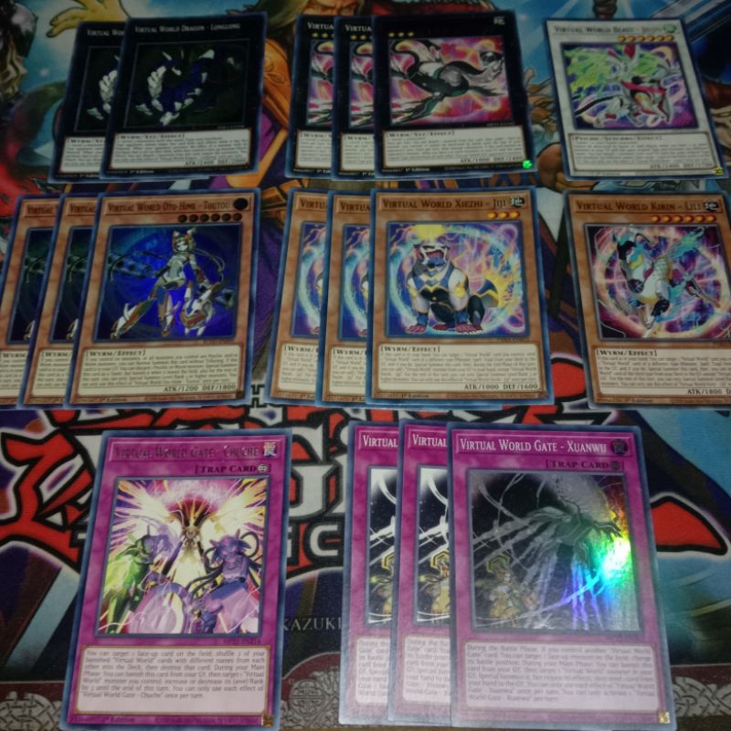 22 Virtual World Cards (TCG) Kirin Shell Gate Lili Jaja Chuche Xuanwu