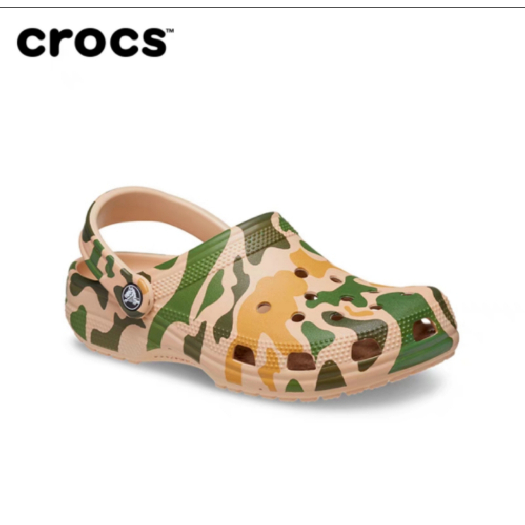 Misspuff Beach Shoes Crocs Sandals Camouflage Pattern Hole Shoes Men's ...