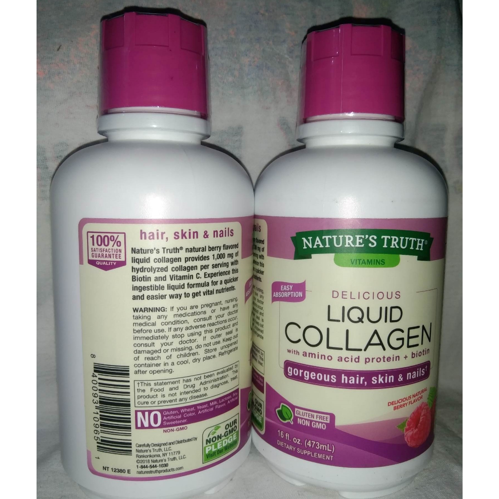 Nature S Truth Liquid Collagen With Amino Acid Protein Biotin Fl Oz Shopee Philippines