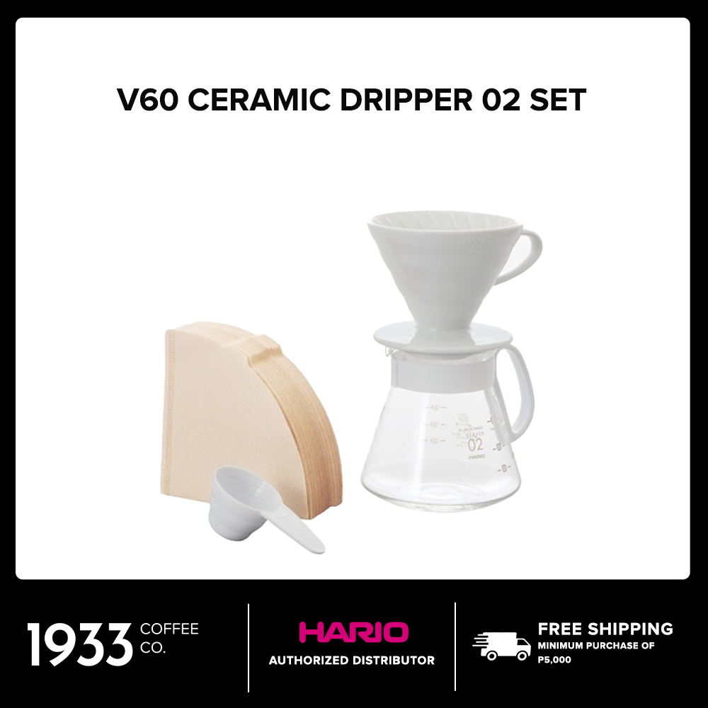 Hario V60 Ceramic Coffee Dripper 02 Set (14 cups) Pour Over Coffee