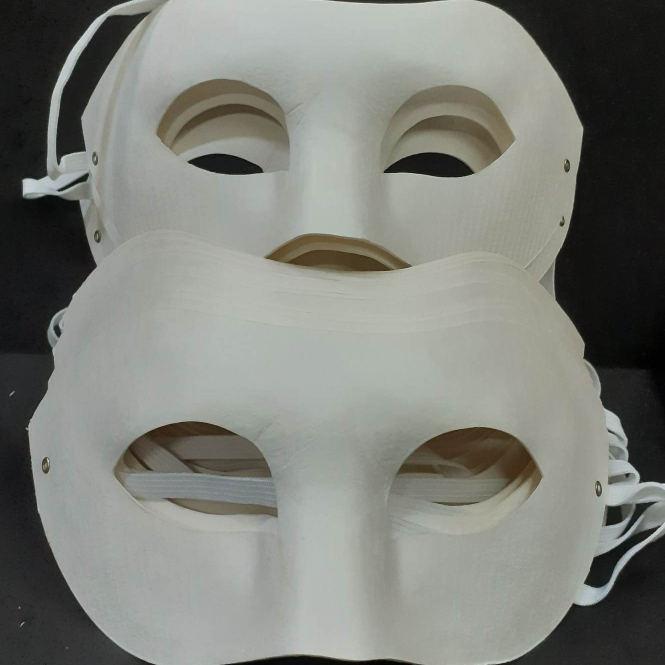 Half face mask paper mache' PLAIN for DIY crafting cosplay maskara ...