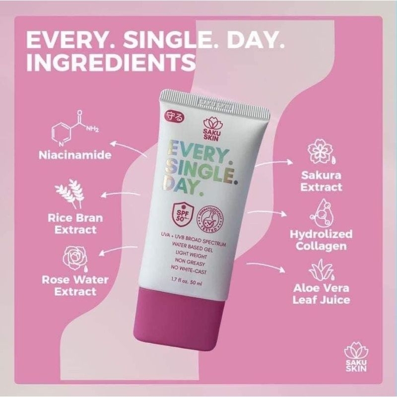 Product image SAKU Skin Sunscreen EverySingleDay Sunscreen SPF50