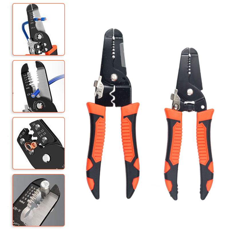 Stripping Crimping Pliers Wire Stripper Multi Functional Ring Crimpper 