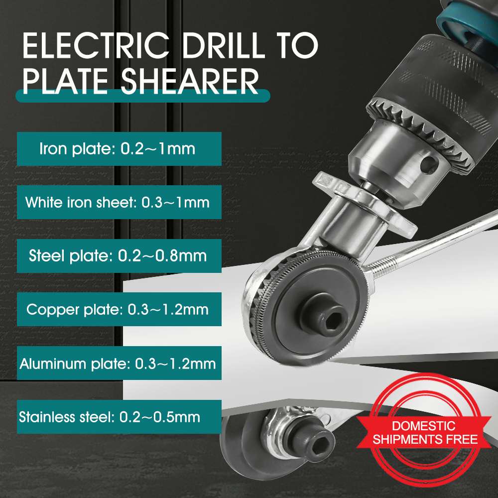 Electric Drill Plate Cutter Double Headed Metal Sheet Cutter Sharp