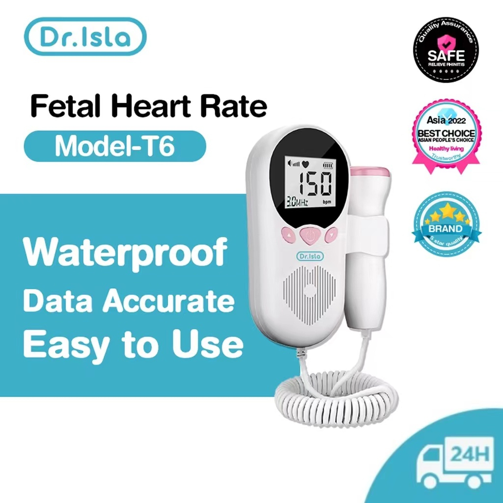 Dr.IslaT6 Fetal Doppler Baby Heartbeat Detector Portable Pregnant Baby