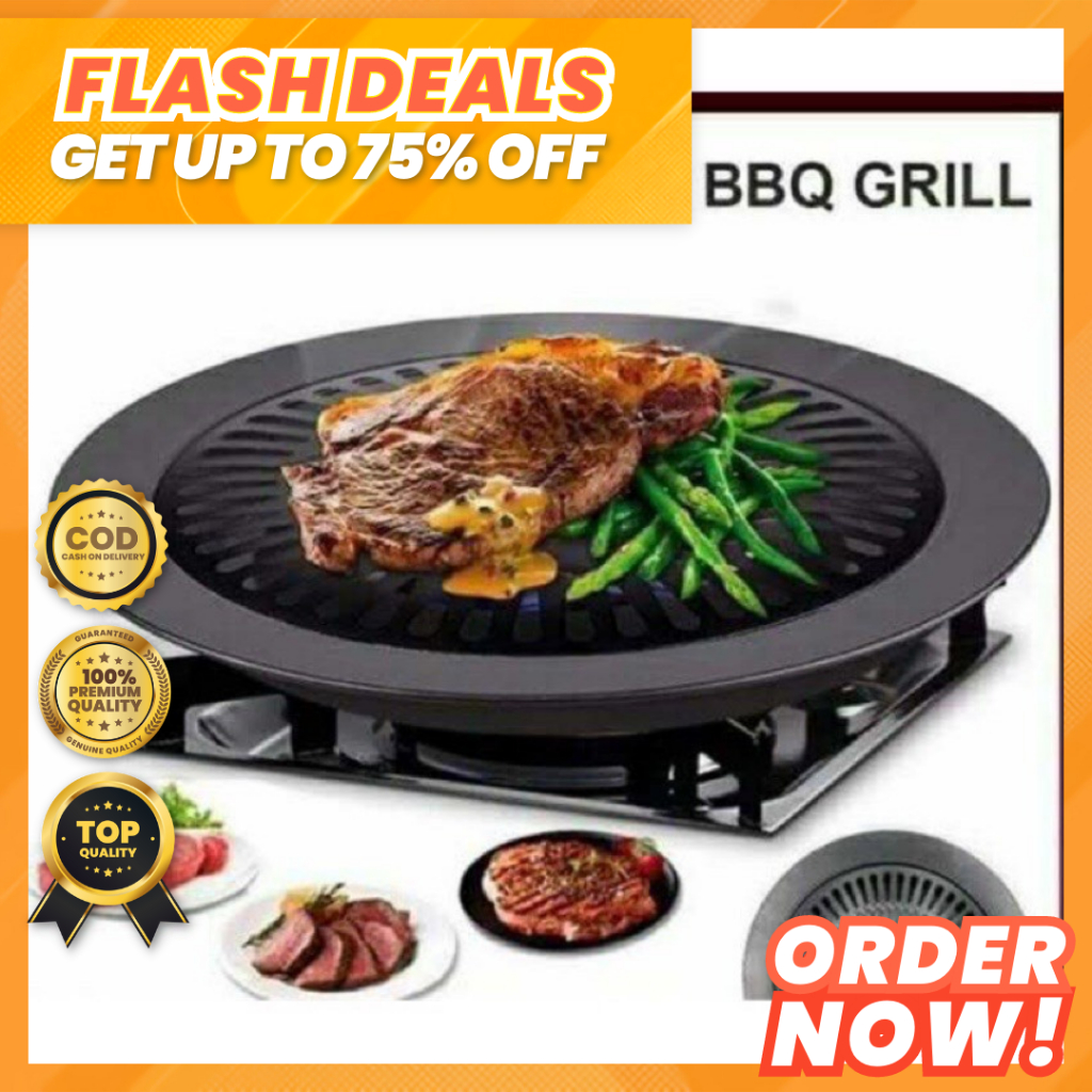 Original Smokeless Stove Top Indoor BBQ Grill Kitchen Camping Easy To