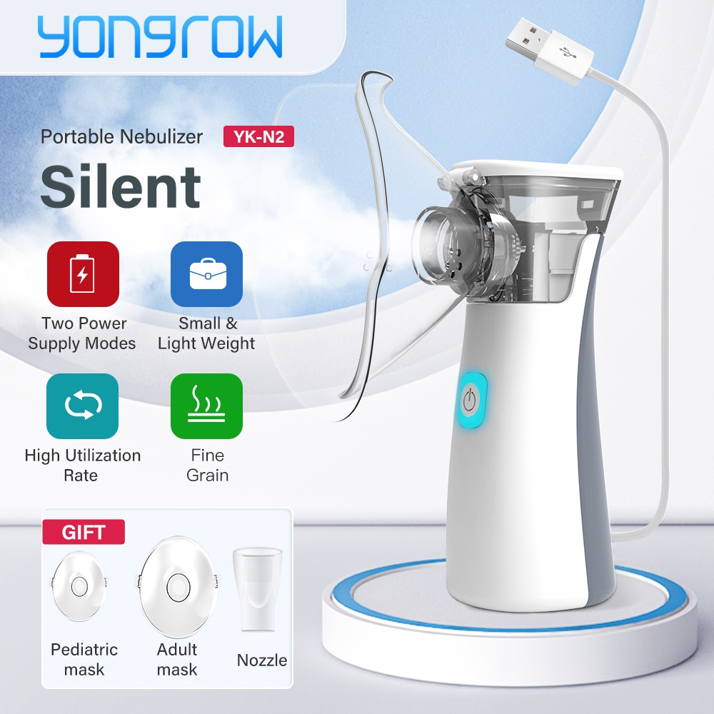 Yongrow Portable Nebulizer Machine Mesh Nebulizer Rechargeable Inhaler