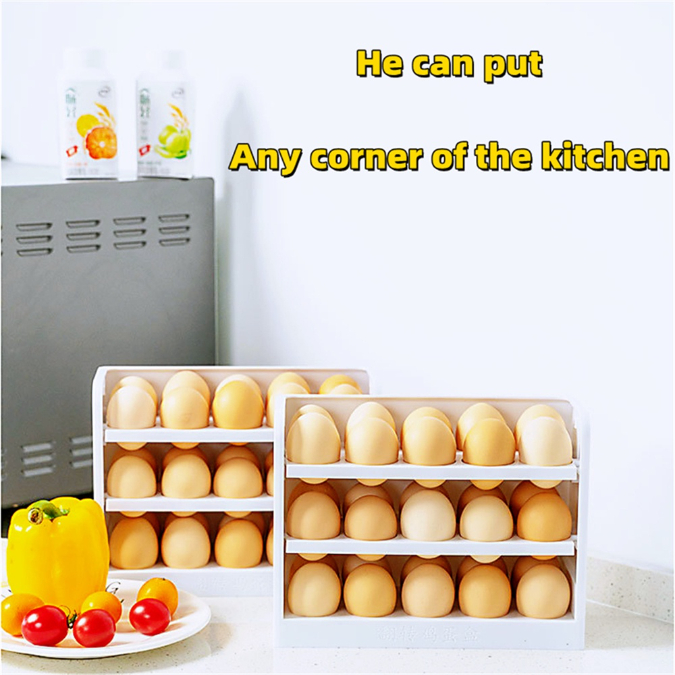 KOLAN Egg Storage Box 30 Grid Aesthetic Egg Tray Egg Storage Container