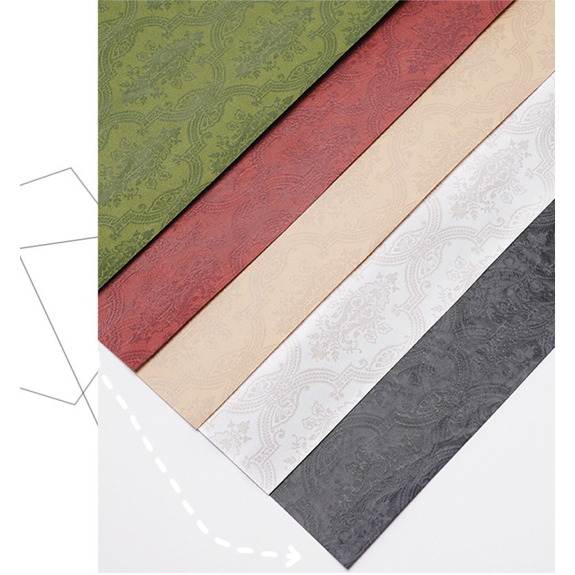 Luxury Gift Wrapping Paper Vintage Green High Beauty Floral Packaging