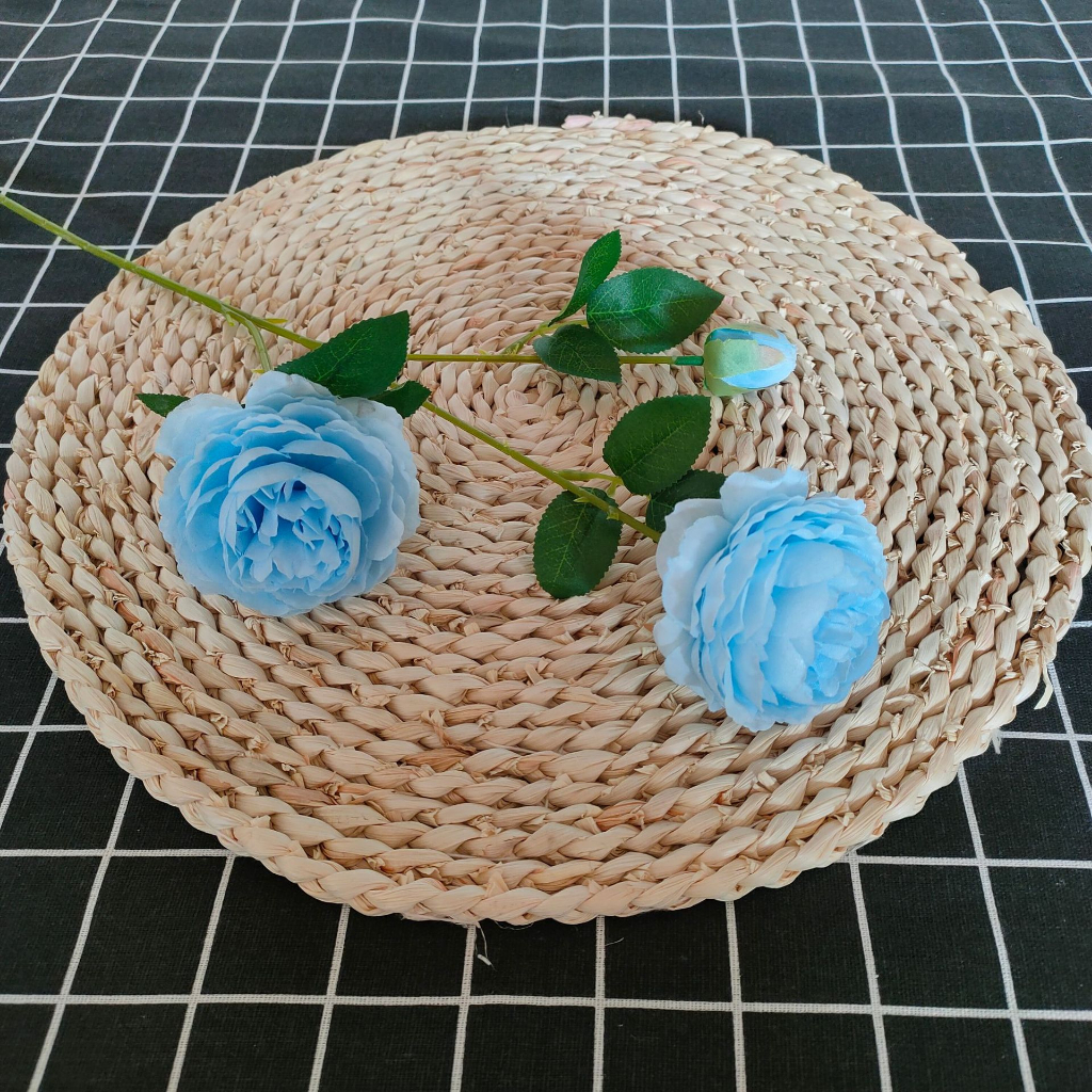 DIY Artificial Peony Artificial Rose 3Heads Rose Artificial Flower ...