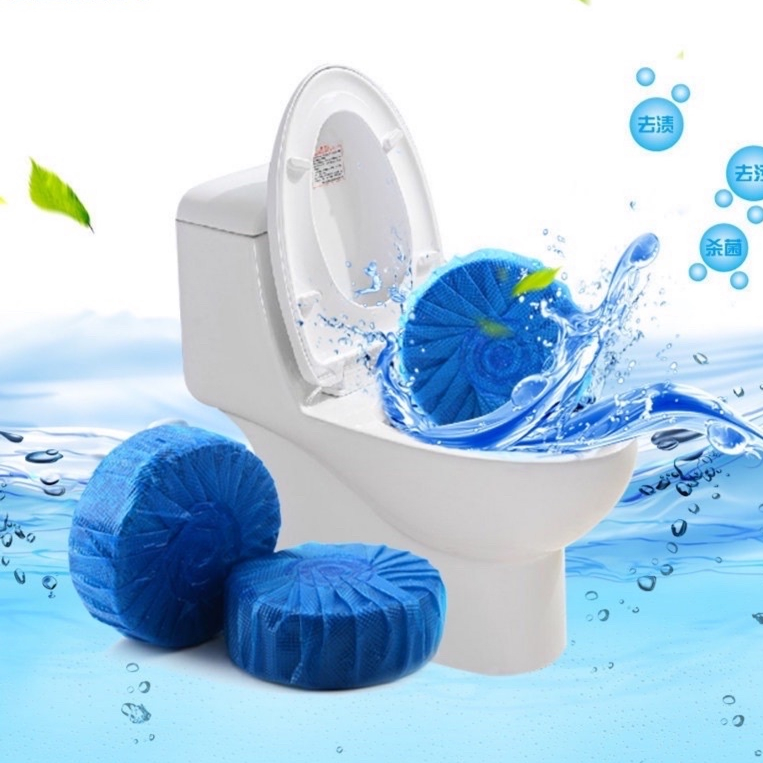 5pcs Blue Tablet Toilet Cleaner Toilet Deodorizer Bathroom Cleaner