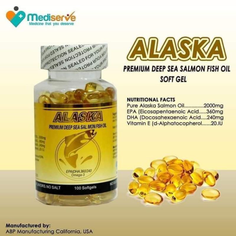 ALASKA PREMIUM DEEP SEA SALMON FISH OIL(soft gel) Shopee Philippines