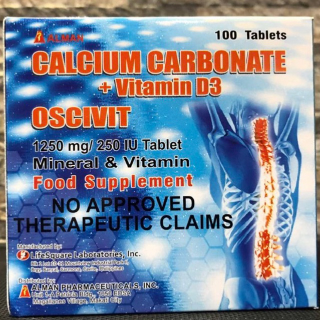 Oscivit Calcium Vitamin D3 100 Tablets Shopee Philippines 8537