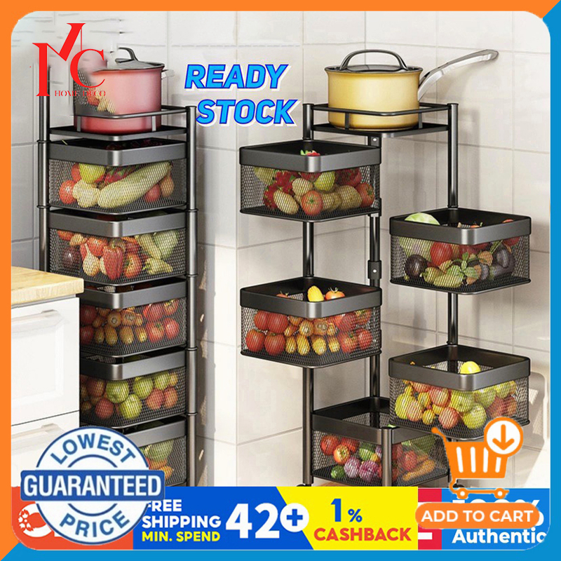 Kitchen corner square rack rotatable floor storage rack storage rack ...