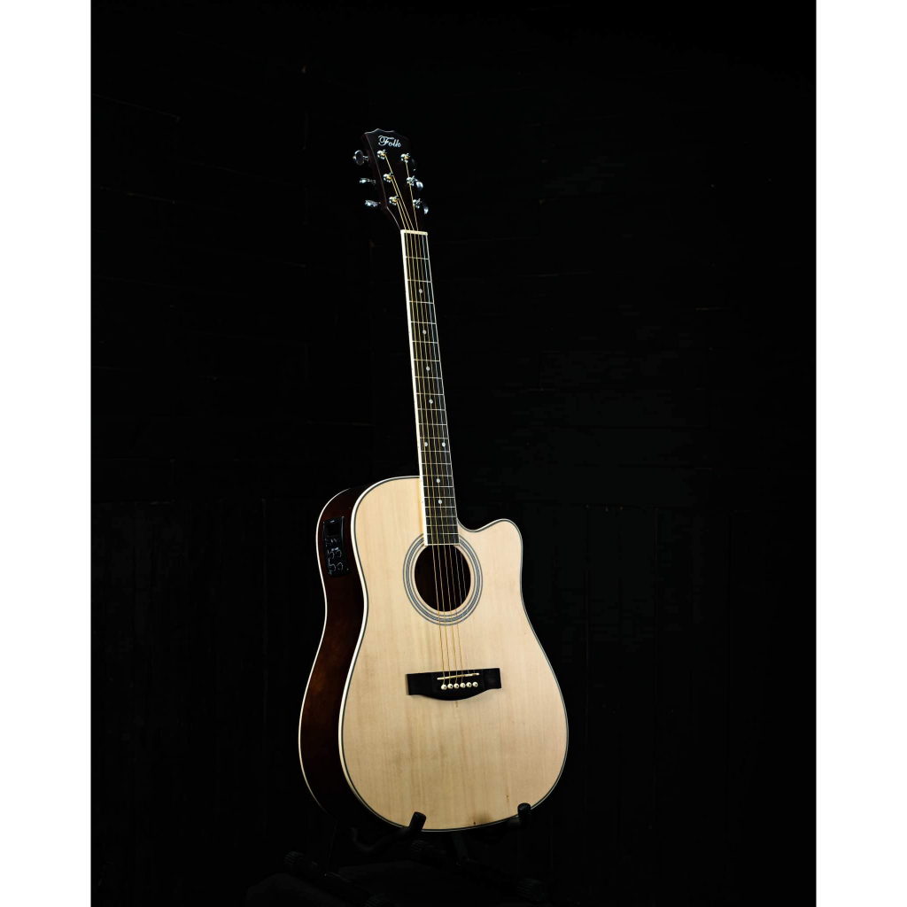 Folk 41' Acoustic Electric Guitar with Trussrod and Builtin Pickup