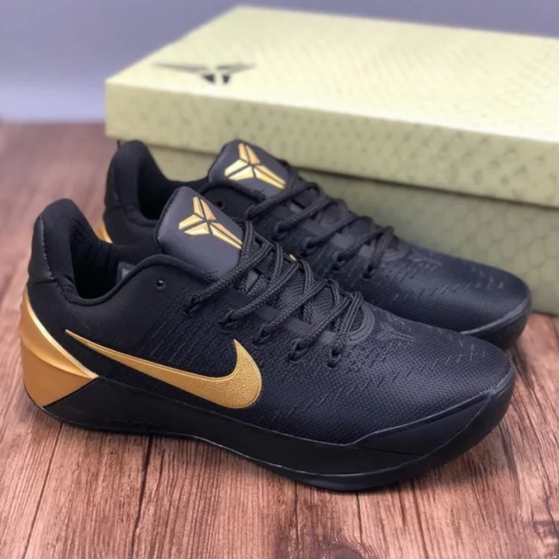 Kobe shoes black store gold