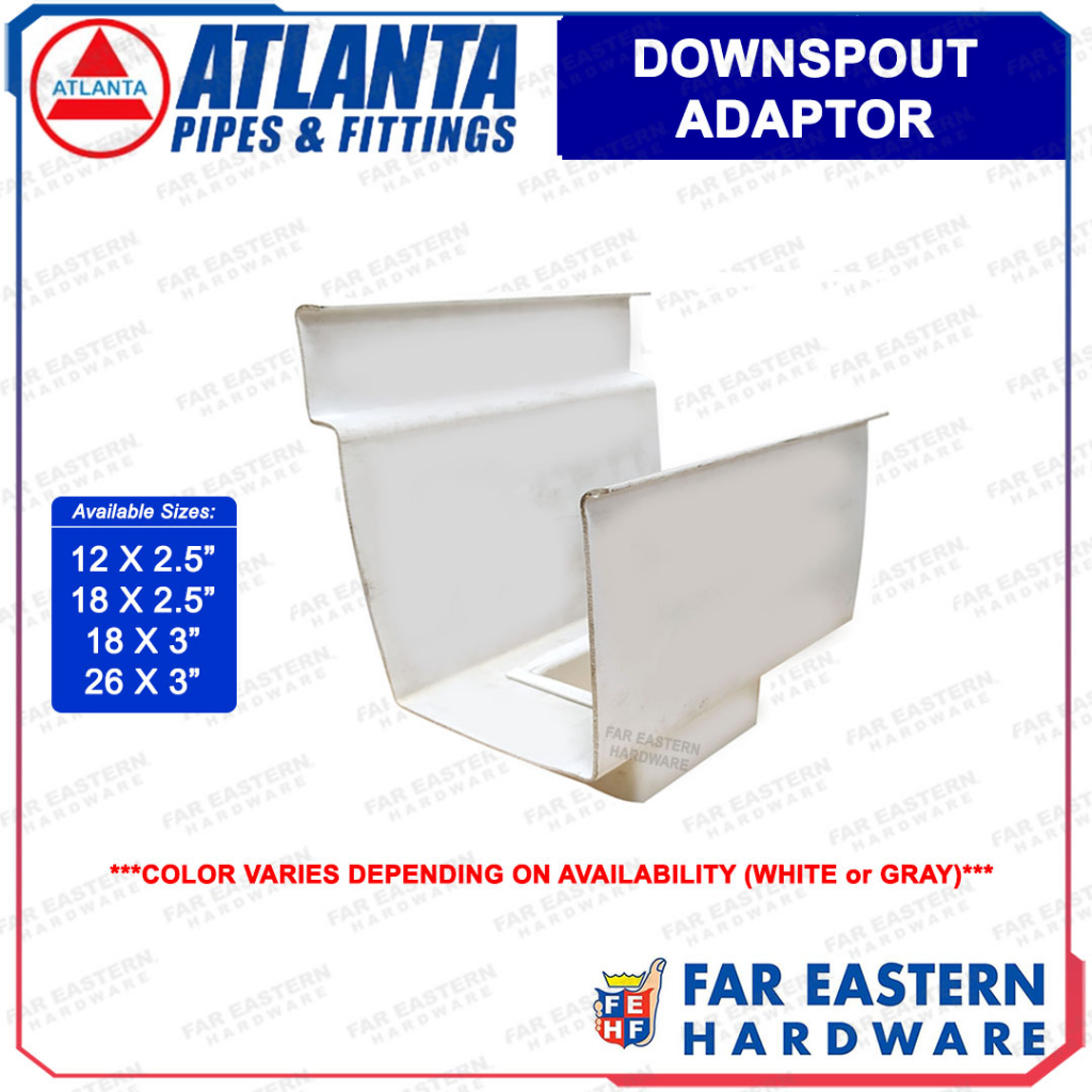 ATLANTA DURACON Rain Water Downspout Gutter System Connector PVC Fittings 12 18 26