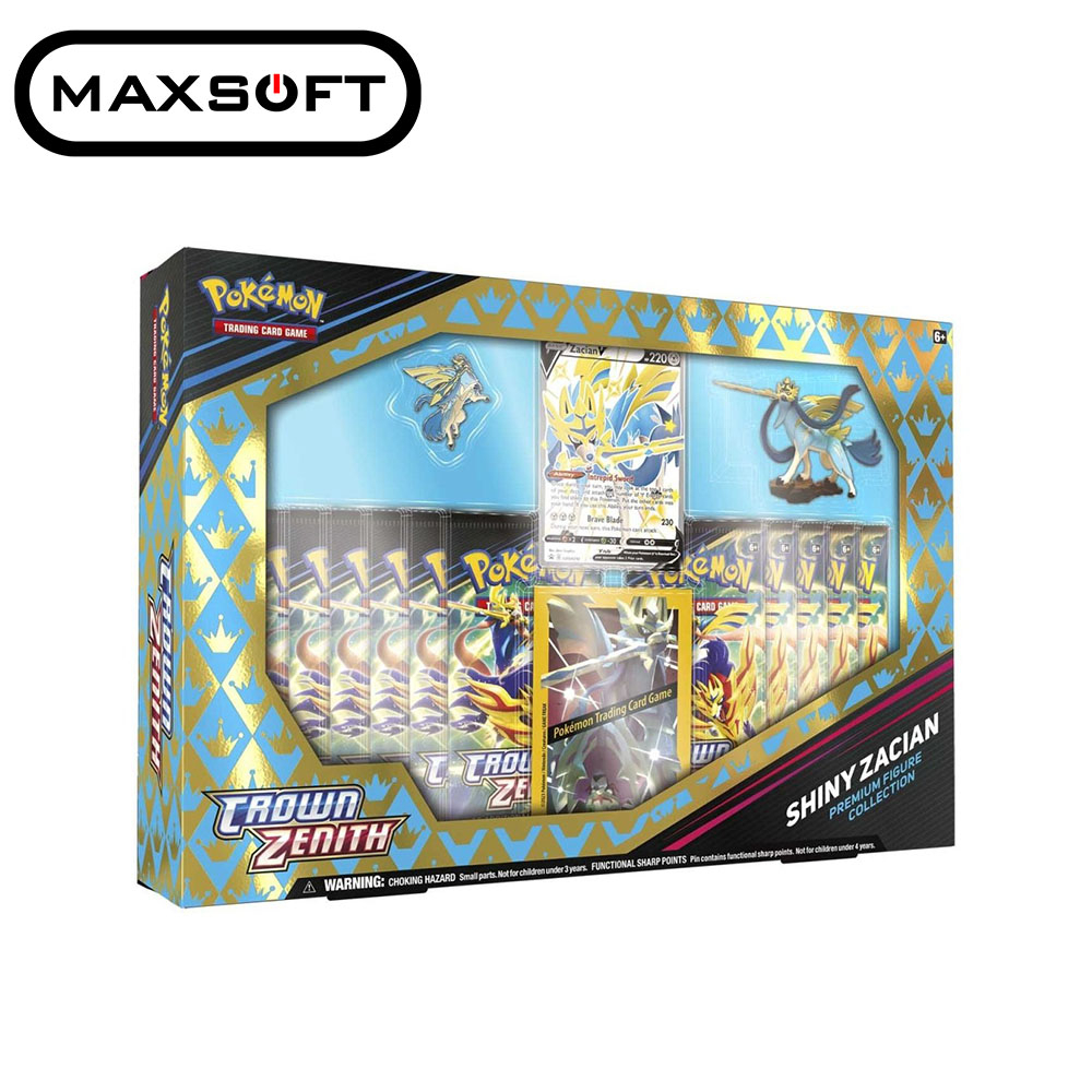 Pokemon Tcg Crown Zenith Premium Figure Collection—shiny Zacian Or Shiny Zamazenta Shopee 6389