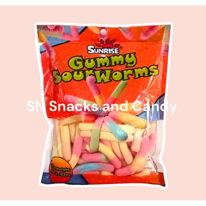 SN Sunrise Gummy Candy Worm Cola Banana Snake Flavor (50+2pcs) Shopee