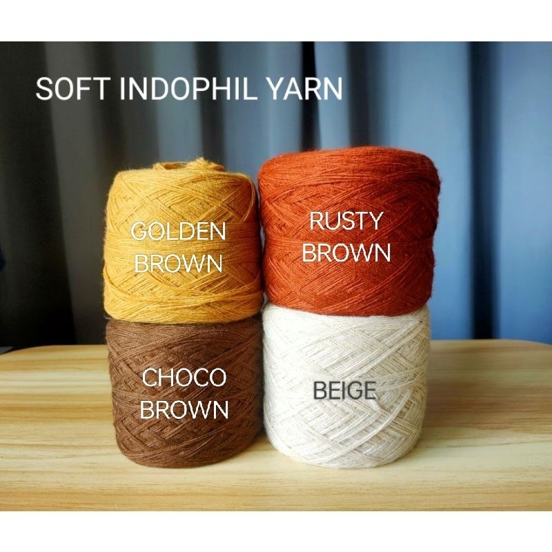 YUNA'S YARN 100g Soft Indophil Yarn for Crochet / Gantsilyo NEUTRAL