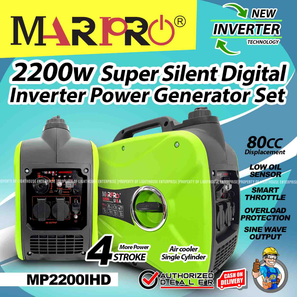 MARPRO 2200w Super Silent Digital Inverter Power Generator Set