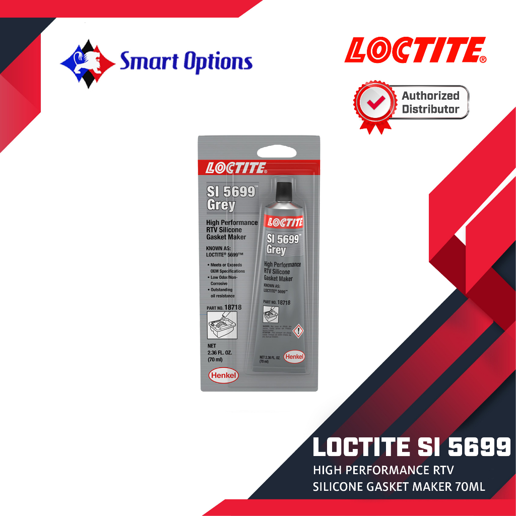 LOCTITE SI 5699 GREY HIGH PERFORMANCE RTV SILICONE GASKET MAKER 70ML ...