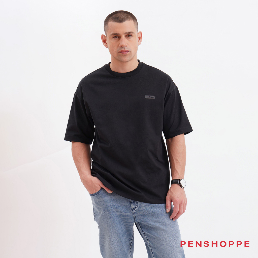 Penshoppe Oversized Tshirt For Men (Black)