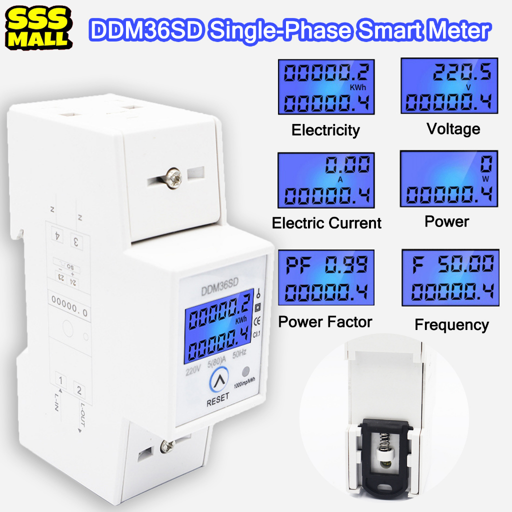 DDM15SD DigDDM15SD Digital Electric Meter AC Meter Practical LCD