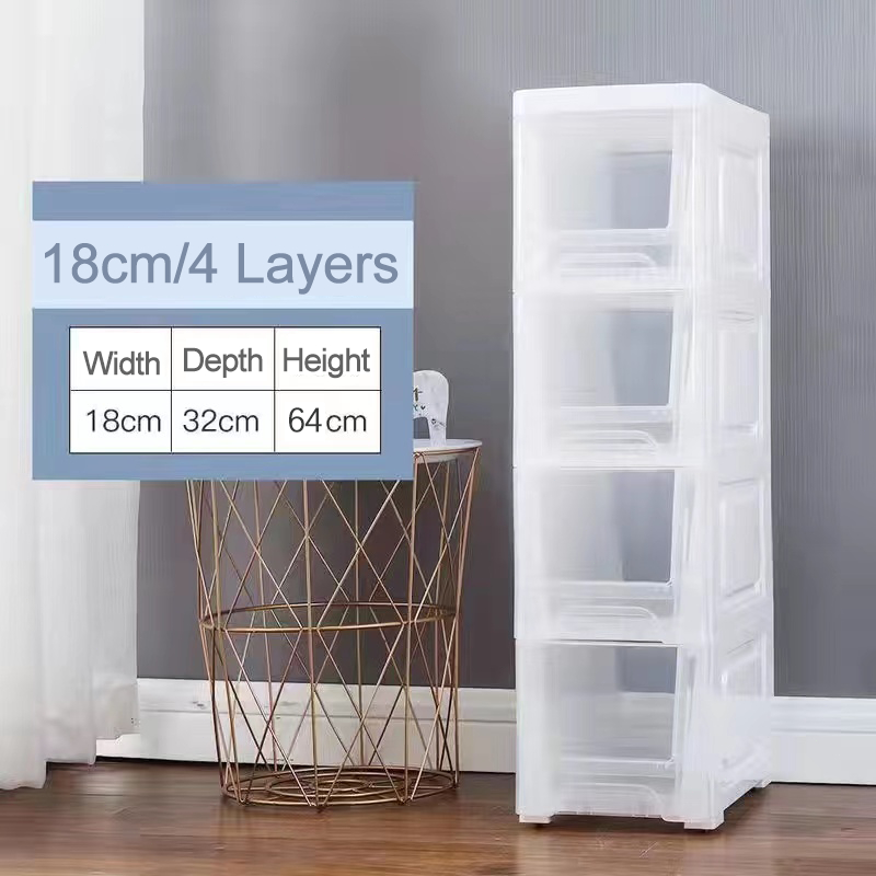7 Layer Gap Kitchen Storage Rack Shelf Movable Organizer megabox Drawer