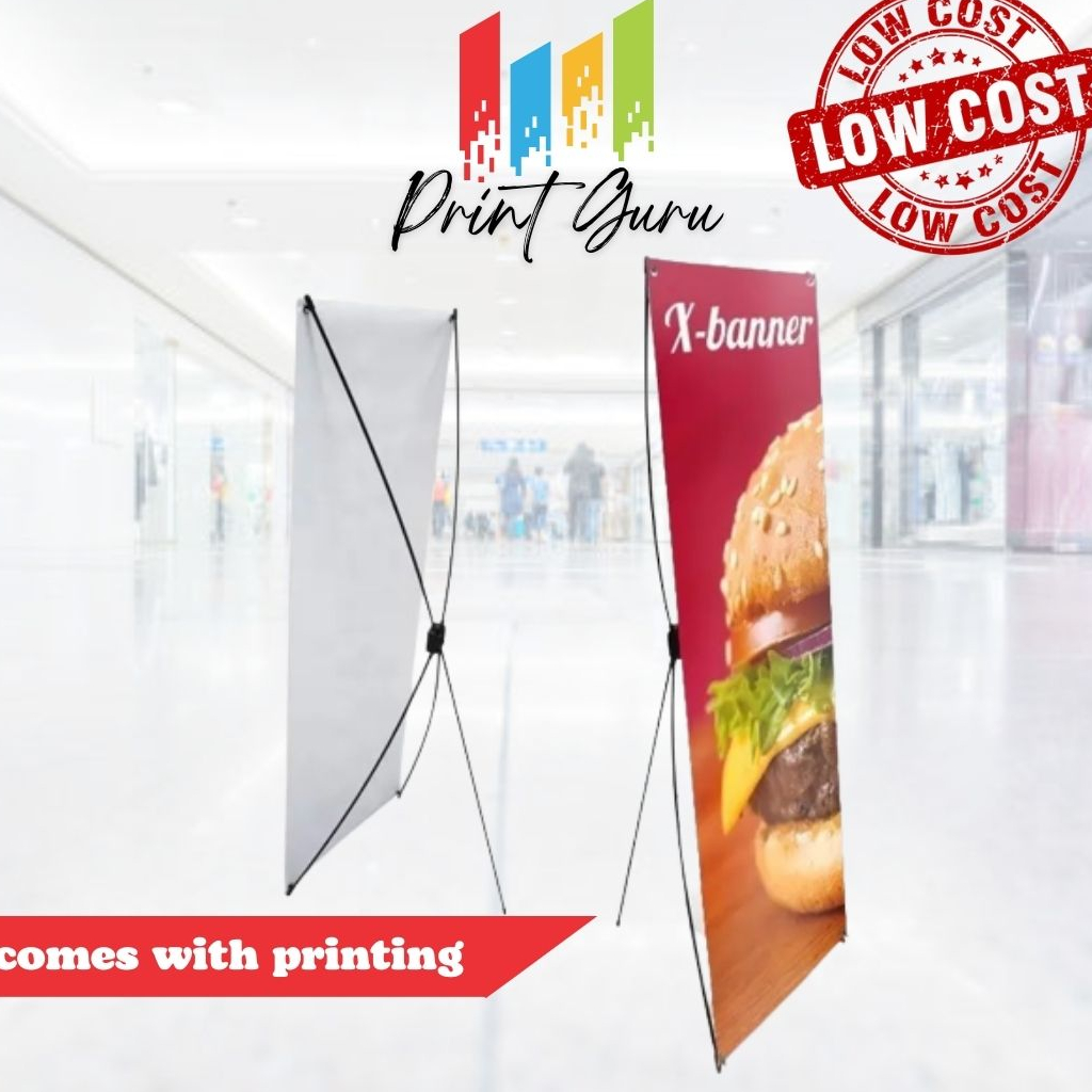 13oz Tarpaulin Printing (2ft x 5ft) with Budget XStand 60cm x 160cm