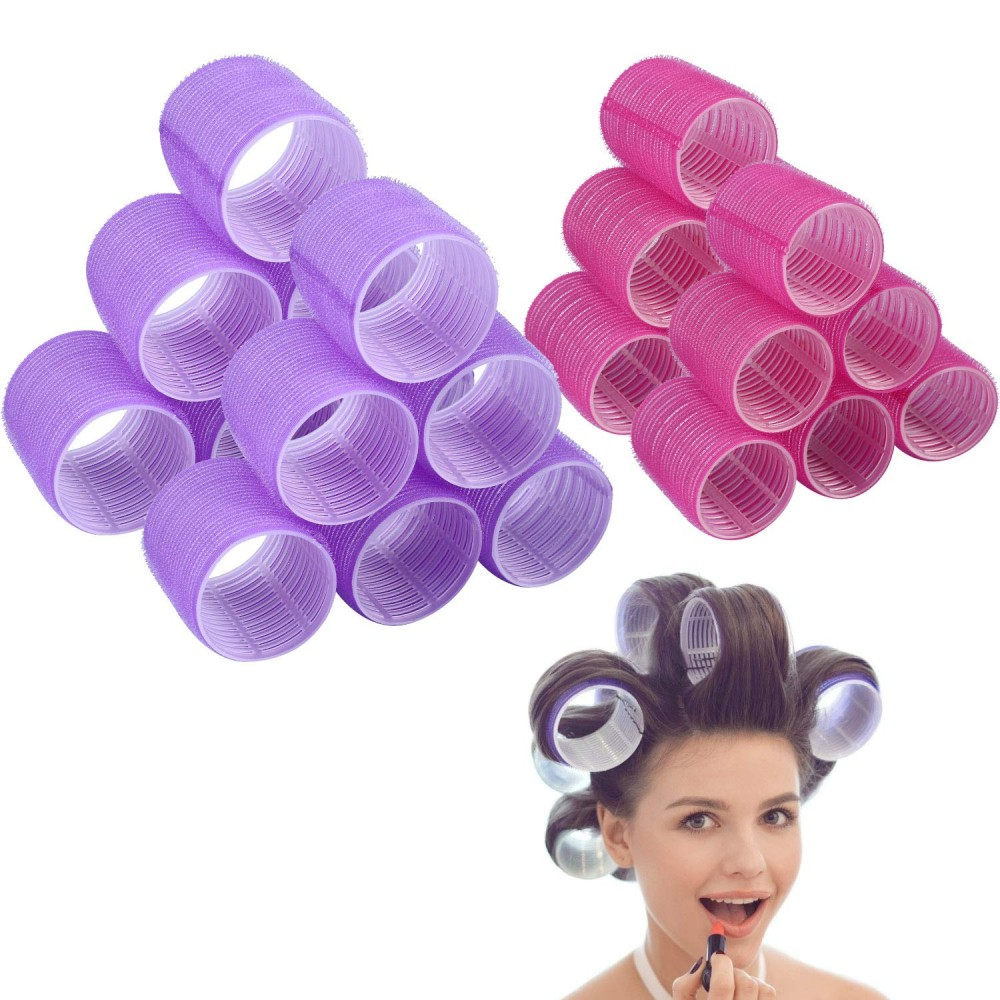 Random Plastic Hairdressing Hair Rollers/SelfAdhesive Hair Curler for