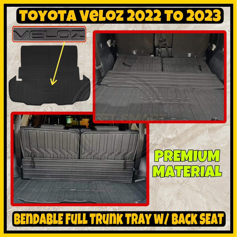 TOYOTA VELOZ 20222023 BENDABLE FULL TRUNK TRAY W/ BACK SEAT Shopee Philippines