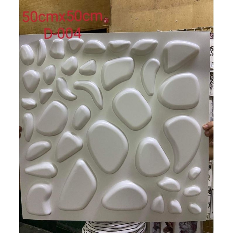 50x50cm (White) PVC Wall PanelsWall Stone Wall Art Decor Plastic Form