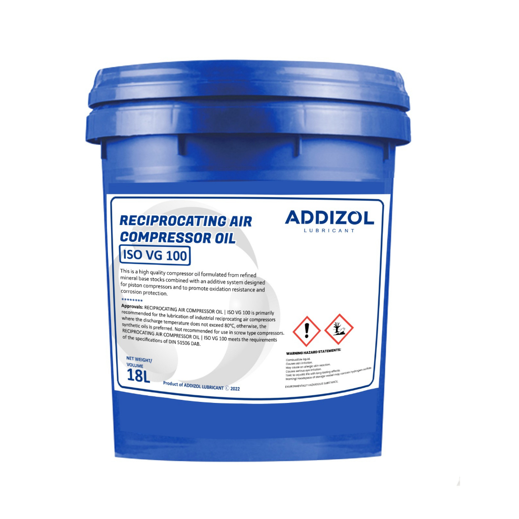 ADDIZOL RECIPROCATING AIR COMPRESSOR OIL ISO VG 100 (18 L) Shopee