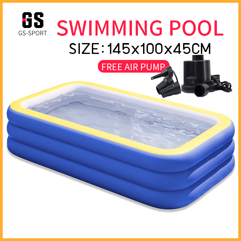 free Electric Air Pump Inflatable Swimming Pool for Kids Outdoor family