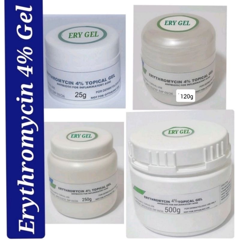 (10g160g)ERYTHROMYCIN 4 GEL & CREAM for fulliculitis,clogged pores