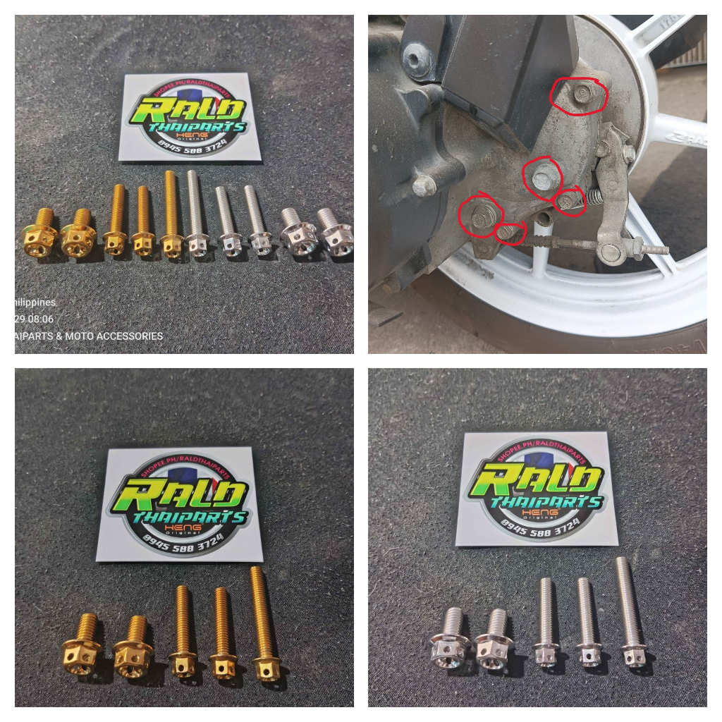 HENG DRAIN GEAR OIL BOLT SET HONDA BEAT FI/CARB (5pcs) Shopee Philippines