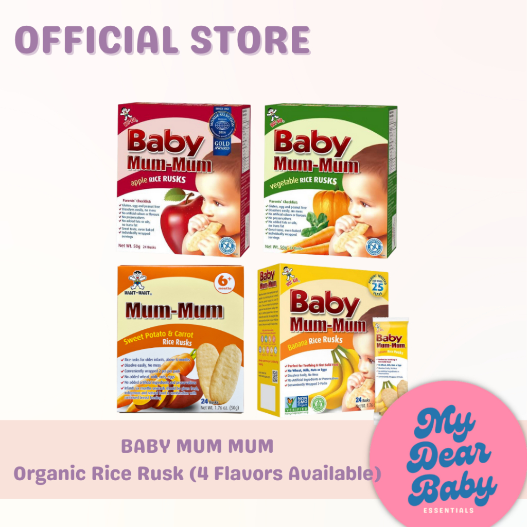 BABY MUM MUM - Organic Rice Rusk (4 Flavors Available) | Shopee Philippines