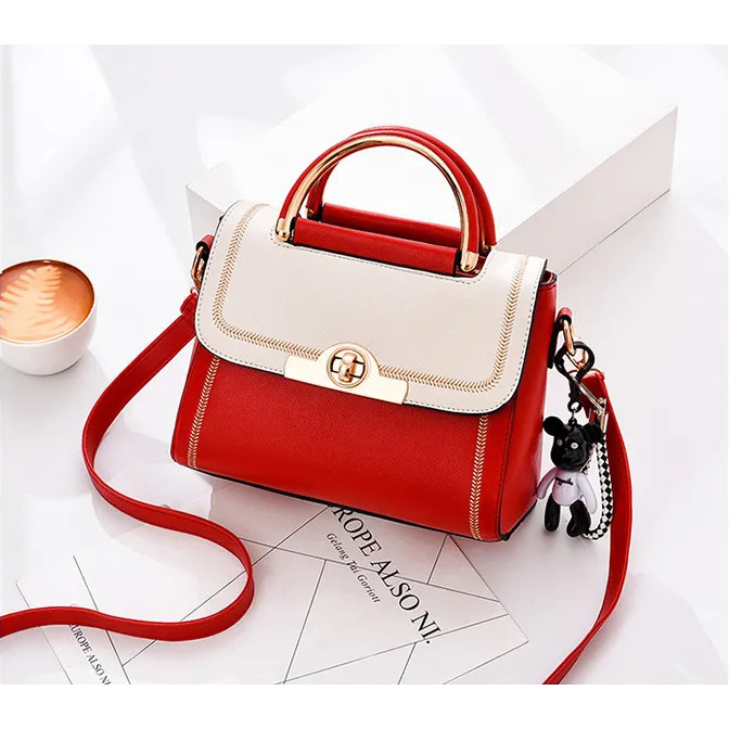 Top-Grade Korean Fashion Leather Luxury Tote Slings Shoulder Crossbody ...