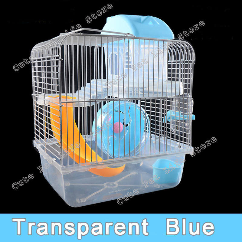Image showcasing Acrylic Hamsters Cage with Running Wheel Water Bottle Food Basin 2 ...